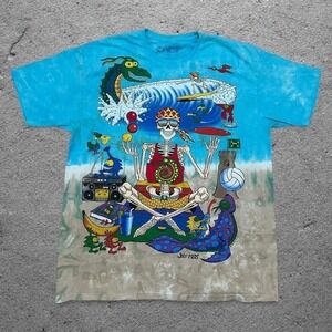 Liquid Blue Joey Mars Beach Skeleton Tie Dye Tee